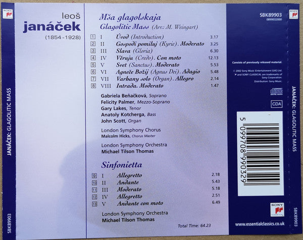 Leoš Janáček - The London Symphony Orchestra, London Symphony Chorus, Michael Tilson Thomas : Glagolitic Mass (CD, Album, RE)