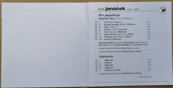 Leoš Janáček - The London Symphony Orchestra, London Symphony Chorus, Michael Tilson Thomas : Glagolitic Mass (CD, Album, RE)
