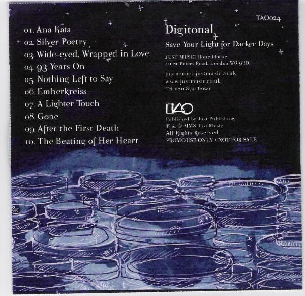 Digitonal : Save Your Light For Darker Days (CDr, Album, Promo)