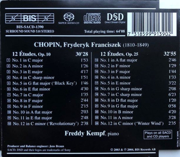 Kempf*, Chopin* : Études Opp. 10 &amp; 25 (SACD, Hybrid, Multichannel)