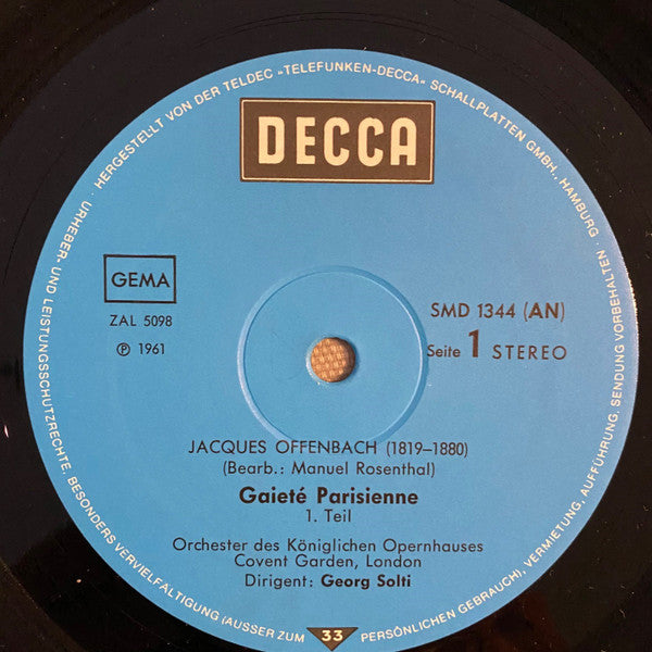 Offenbach* / Gounod*, Georg Solti, Royal Opera House Orchestra, Covent Garden* : Gaité Parisienne / Faust Ballet Music (LP)