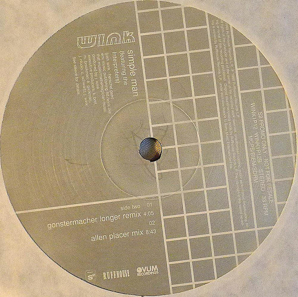 Josh Wink : Simple Man (12&quot;, Promo)