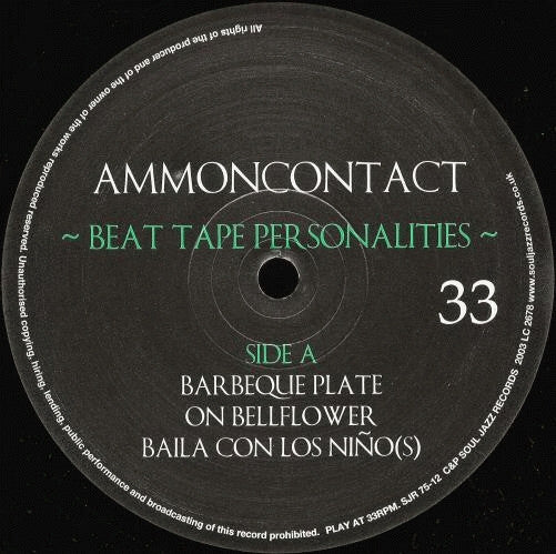 AmmonContact : Beat Tape Personalities (12&quot;)
