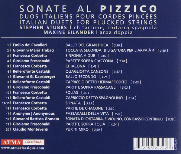 Stephen Stubbs - Maxine Eilander : Sonate Al Pizzico (CD, Album)