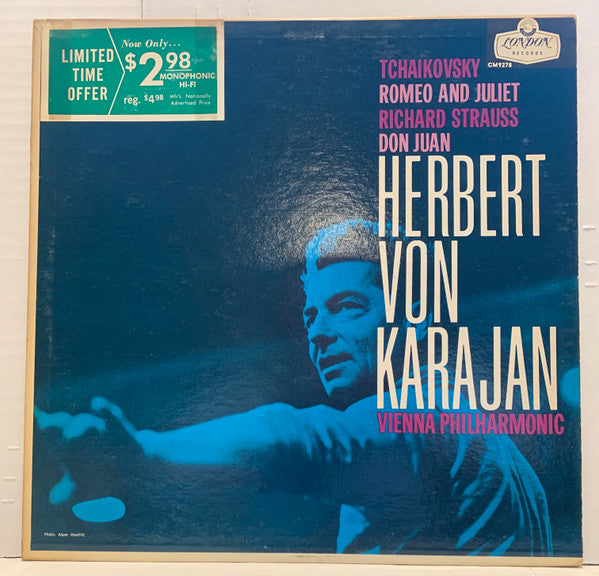 Pyotr Ilyich Tchaikovsky, Herbert von Karajan, Richard Strauss : Romeo And Juliet: Fantasy Overture / Don Juan (Op.20) (LP, Album, Mono)
