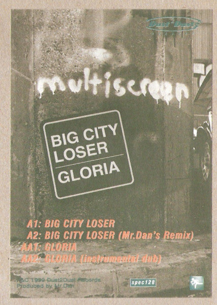 Multiscreen : Big City Loser / Gloria (12&quot;, W/Lbl)