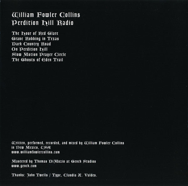 William Fowler Collins : Perdition Hill Radio (CD, Album)