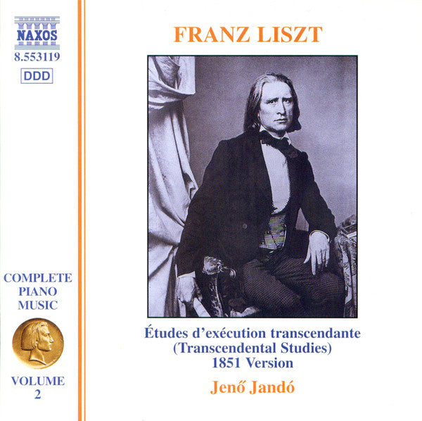 Franz Liszt - Jenő Jandó* : Complete Piano Music • Volume 2 - Etudes D&#39;Exécution Transcendante (Transcendental Studies) 1851 Version (CD, Album)