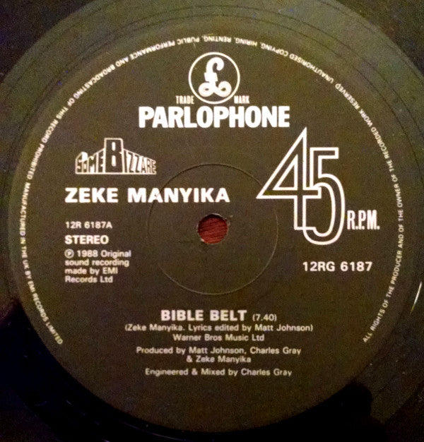 Zeke Manyika : Bible Belt (12&quot;, Gat)