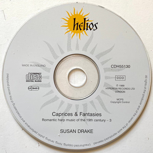 Susan Drake : Caprices &amp; Fantasies (Romantic Harp Music Of The 19th Century – Vol 3) (CD, Album, RE)