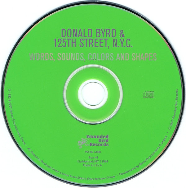 Donald Byrd And 125th Street, N.Y.C.* : Words, Sounds, Colors And Shapes (CD, Album, RE)