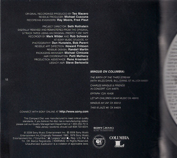 Charles Mingus And His Jazz Group : Mingus Dynasty (CD, Album, RE, RM)