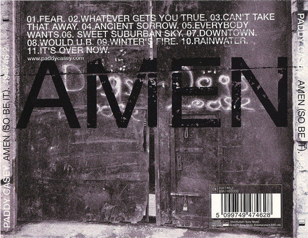 Paddy Casey : Amen (So Be It) (CD, Album)