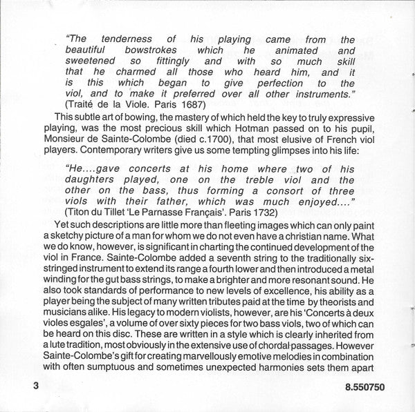 Marin Marais, Sainte-Colombe*, Spectre De La Rose : The Greatest Masterworks = Les Plus Grands Chefs-D&#39;oeuvre (CD, Album, RP)