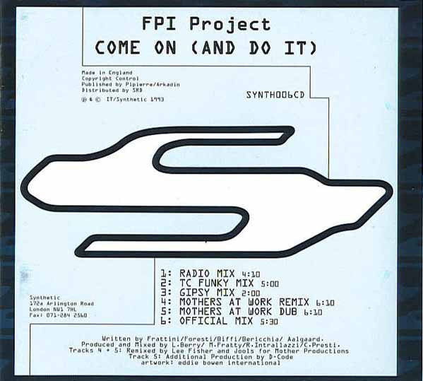 FPI Project : Come On (And Do It) (CD, Single)