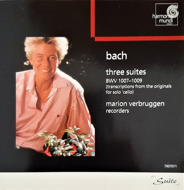 Bach*, Marion Verbruggen : Three Suites BWV 1007-1009 (CD)