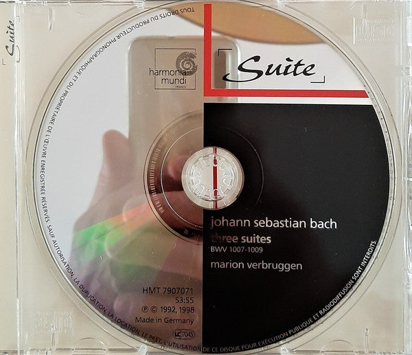 Bach*, Marion Verbruggen : Three Suites BWV 1007-1009 (CD)