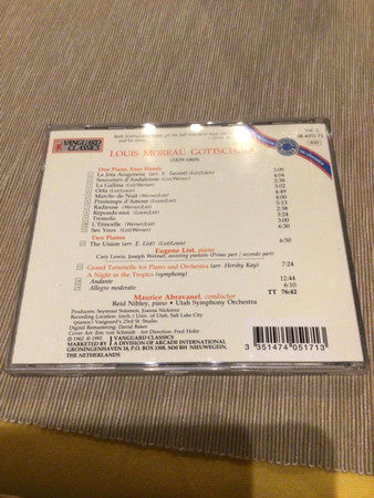 Gottschalk*, Maurice Abravanel*, Utah Symphony Orchestra, Eugene List : Gottschalk Vol. 2 (CD, Comp, RE, RM)