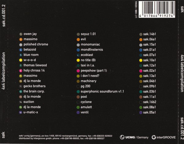 Christian Weber (6) : Søk.cd.001 (4x4 Labelcompilation) (CD, Comp, Mixed)