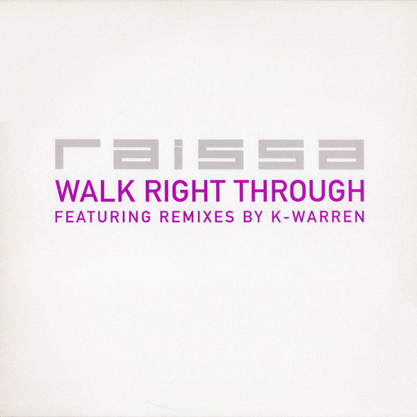 Raissa : Walk Right Through (12&quot;, Promo)