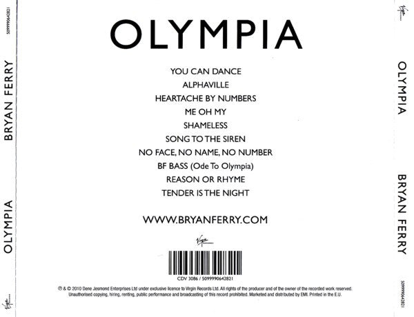 Buy Bryan Ferry : Olympia (CD, Album) Online for a great price