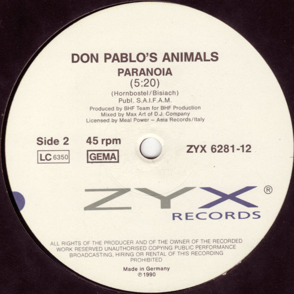 Don Pablo&#39;s Animals : Venus (The Piano Mix) (12&quot;)