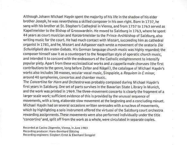 Joseph Haydn - Michael Haydn · Dale Clevenger, Franz Liszt Chamber Orchestra Budapest* · János Rolla : Horn Concertos Nos. 3 &amp; 4 / Concertino For Horn And Orchestra (CD)