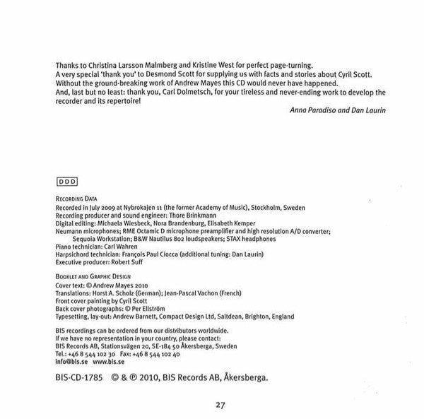 Dan Laurin, Anna Paradiso : Songs Of Yesterday (CD)