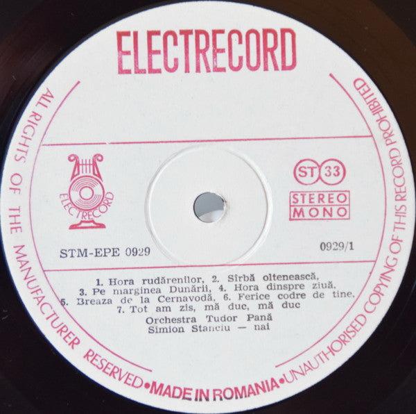 Simion Stanciu : Un Virtuose De La Flûte De Pan = A Virtuoso Of The Pan-Pipe (LP, Album)