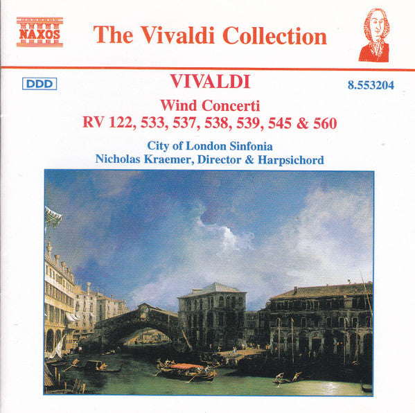 Vivaldi* - City Of London Sinfonia, Nicholas Kraemer : Wind Concerti RV 122, 533, 537, 538, 539, 545 &amp; 560 (CD, Album)