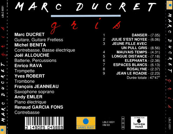 Marc Ducret : Gris (CD, Album)