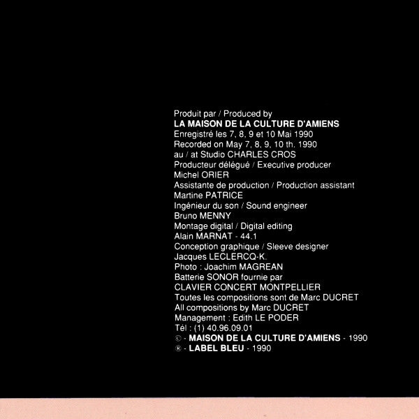 Marc Ducret : Gris (CD, Album)