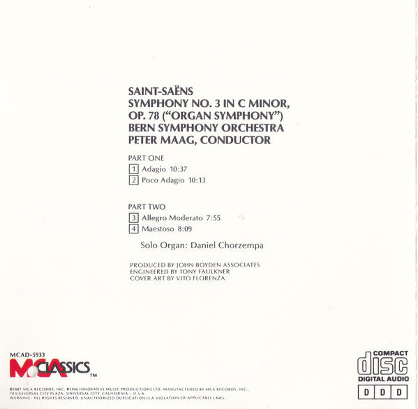 Buy Saint-Saëns* - The Bern Symphony Orchestra*, Peter Maag ...
