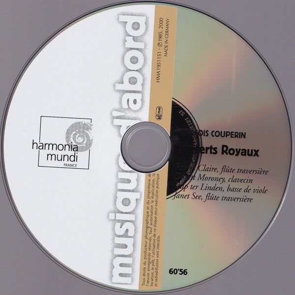 François Couperin - Robert Claire, Davitt Moroney, Jaap Ter Linden, Janet See : Concerts Royaux (CD)