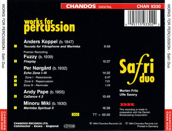 Safri Duo : Works For Percussion (CD, Album)