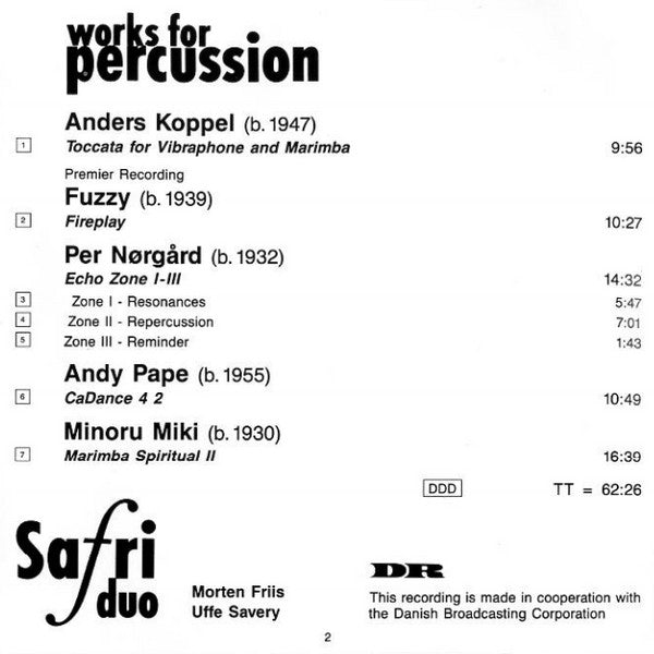 Safri Duo : Works For Percussion (CD, Album)