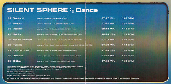 Silent Sphere : Dance (CD, Album)
