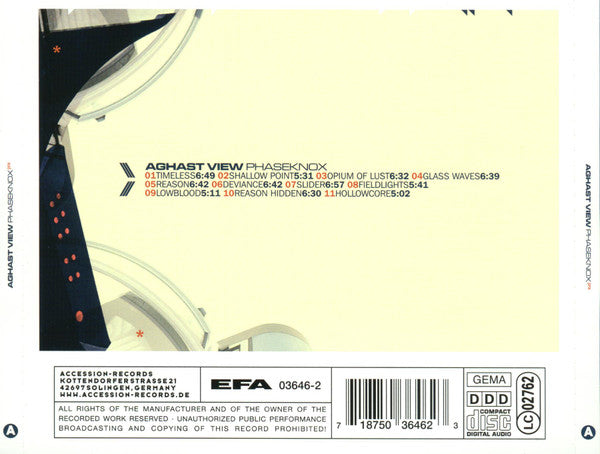 Aghast View : Phaseknox (CD, Album)