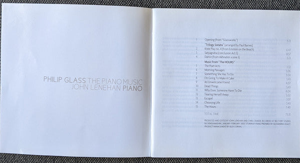Philip Glass, John Lenehan : The Piano Music (CD, Album)