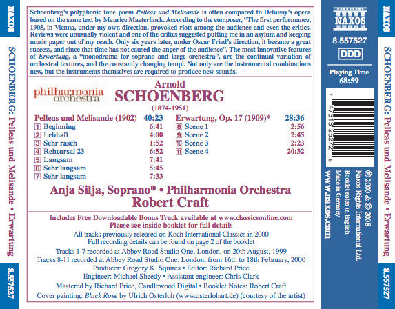 Schoenberg*, Anja Silja, Philharmonia Orchestra, Robert Craft : Pelleas Und Melisande / Erwartung (CD, RE)