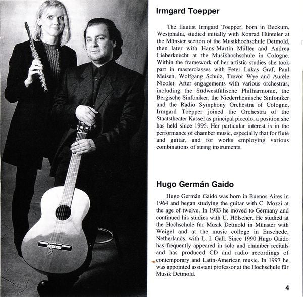 Piazzolla* - Irmgard Toepper, Hugo Germán Gaido : Complete Music For Flute And Guitar (CD)