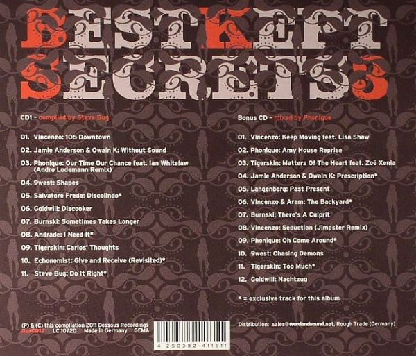Various : Dessous&#39; Best Kept Secrets 3 (CD, Comp + CD, Comp, Mixed)