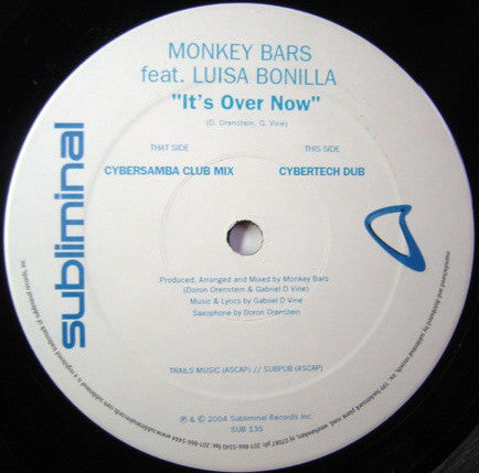 Monkey Bars : It&#39;s Over Now (12&quot;)