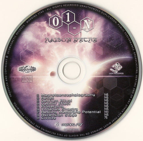 01-N : Raison D&#39;Etre - Reason For Existence (CD, Album)