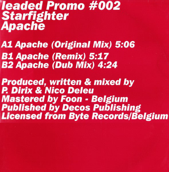 Starfighter : Apache (12&quot;, Promo)