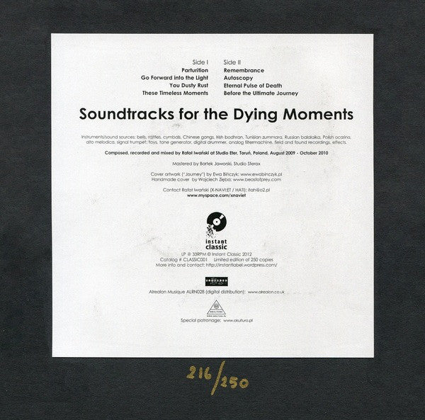 X-NAVI:ET : Soundtracks For The Dying Moments (LP, Album, Ltd, 140)