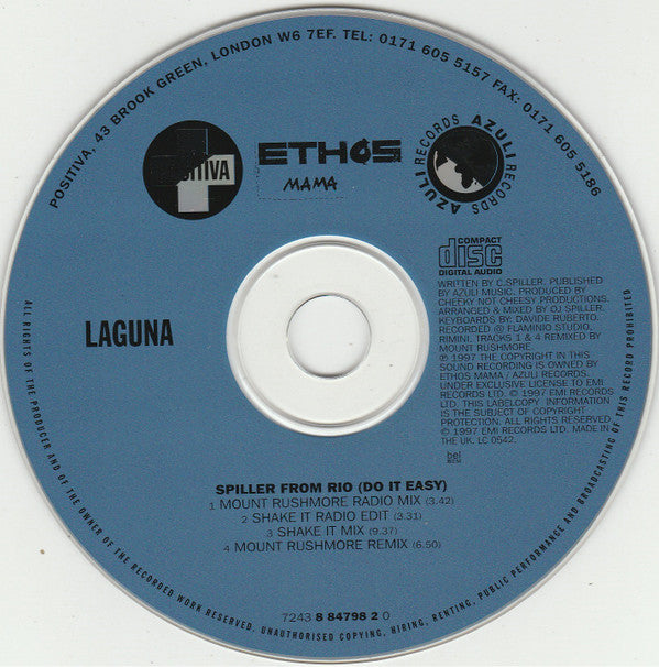Laguna : Spiller From Rio (Do It Easy) (CD, Single)