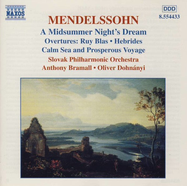 Mendelssohn*, Slovak Philharmonic Orchestra, Anthony Bramall • Oliver Dohnányi* : A Midsummer Night&#39;s Dream (Overtures: Ruy Blas • Hebrides • Calm Sea And Prosperous Voyage) (CD, Album)