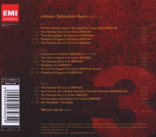 Johann Sebastian Bach - Werner Jacob : Favourite Organ Works (3xCD, Comp, RM)