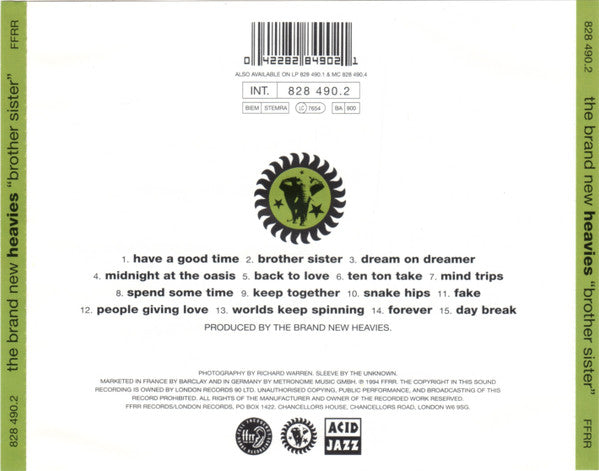 The Brand New Heavies : Brother Sister (CD, Album)